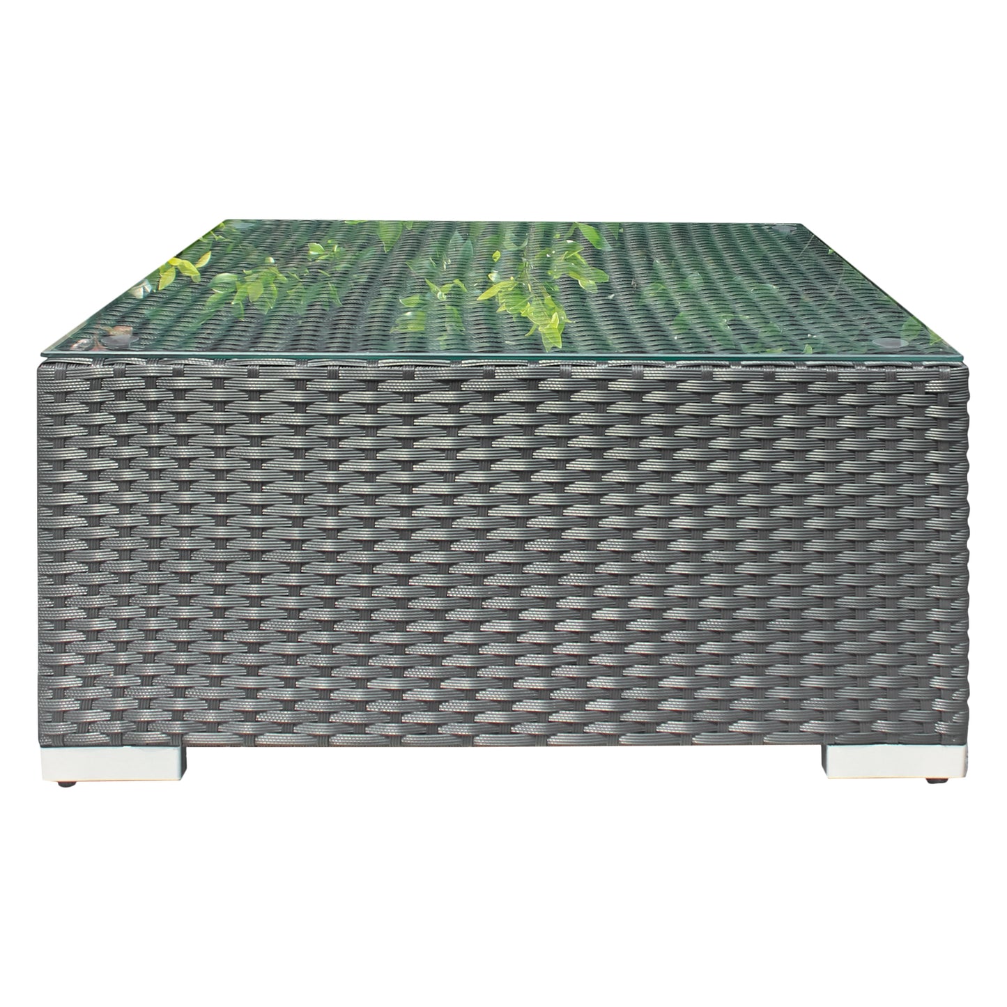 Polyrattan Gartenmöbel, Lounge, 6 Sitzer, mit Hocker & Tisch