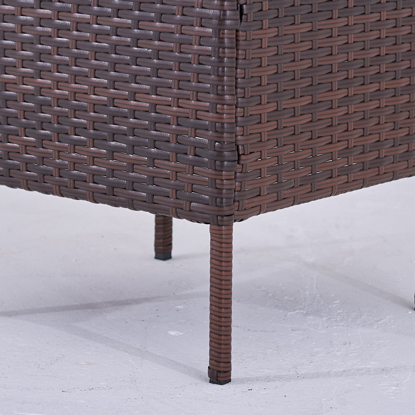 3-teiliges Polyrattan Gartenmöbel-Set für 2 Personen mit Beistelltisch
