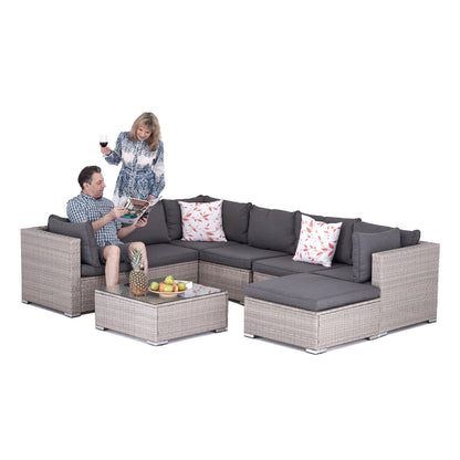 Polyrattan Gartensitzgruppe, Lounge komplett-Set Mykonos