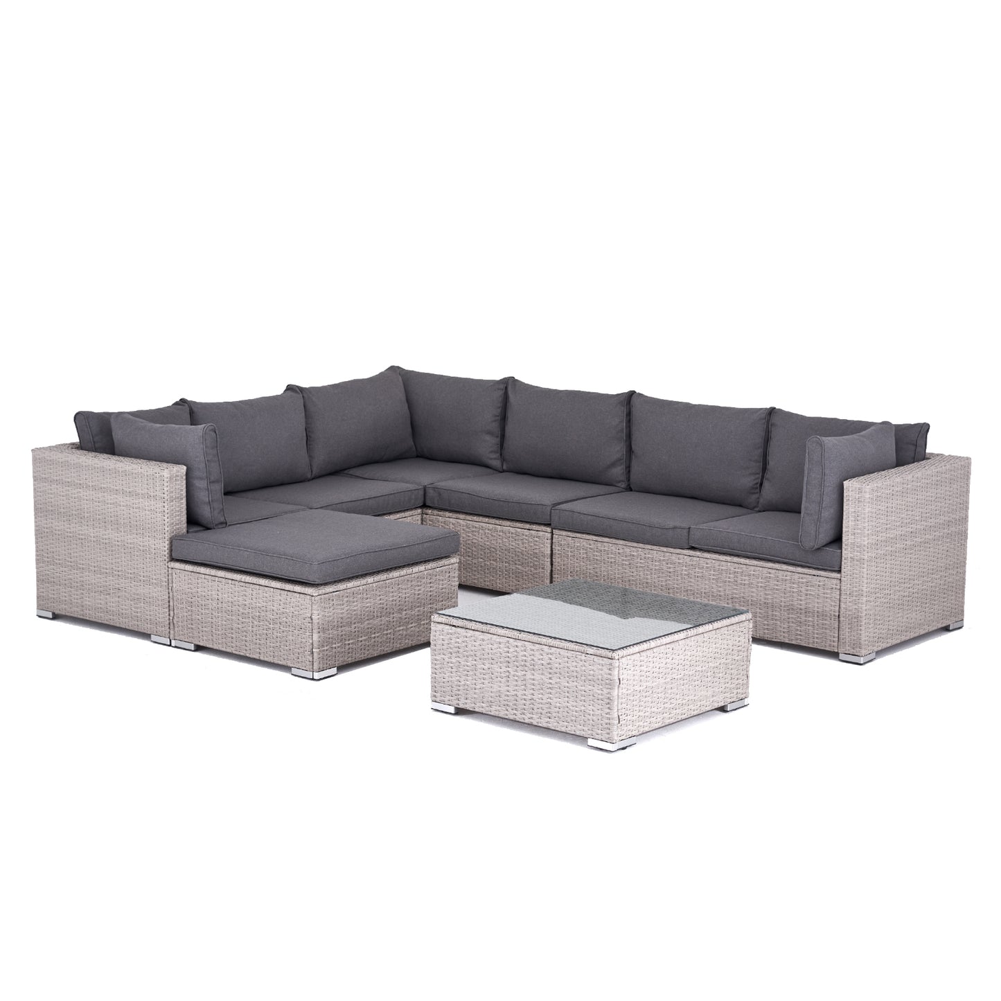 Polyrattan Gartensitzgruppe, Lounge komplett-Set Mykonos