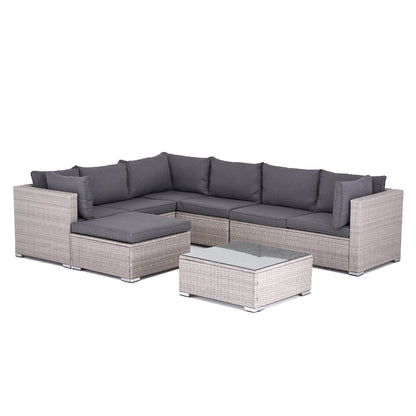 Polyrattan Gartensitzgruppe, Lounge komplett-Set Mykonos
