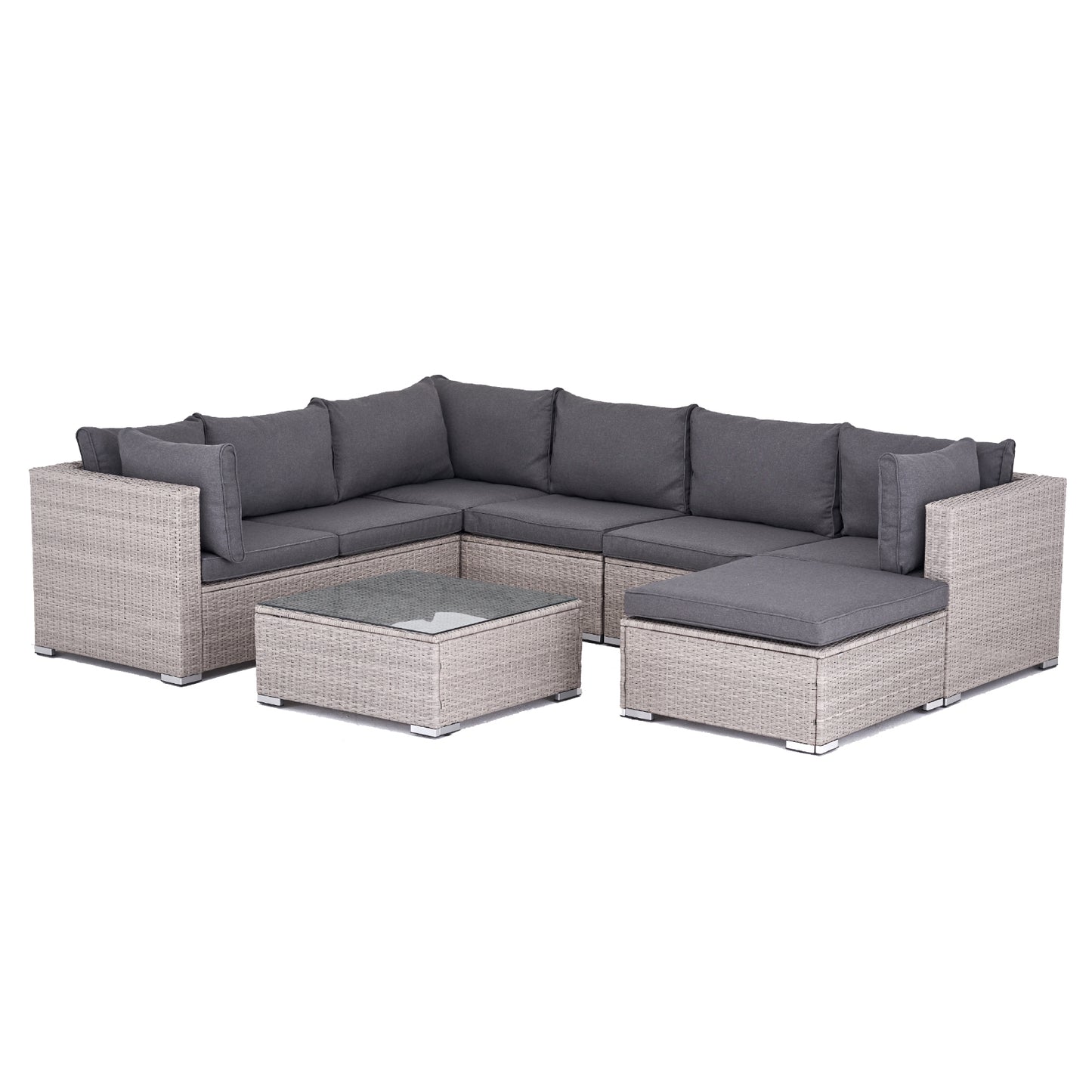 Polyrattan Gartensitzgruppe, Lounge komplett-Set Mykonos